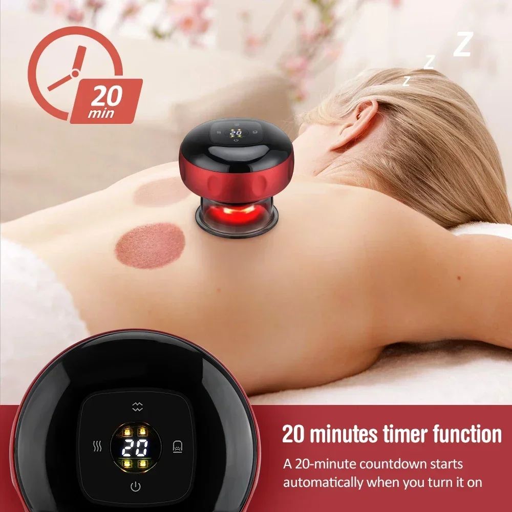 Smart Electric Heated Cupping Massager For Body Back Neck And Arms 4