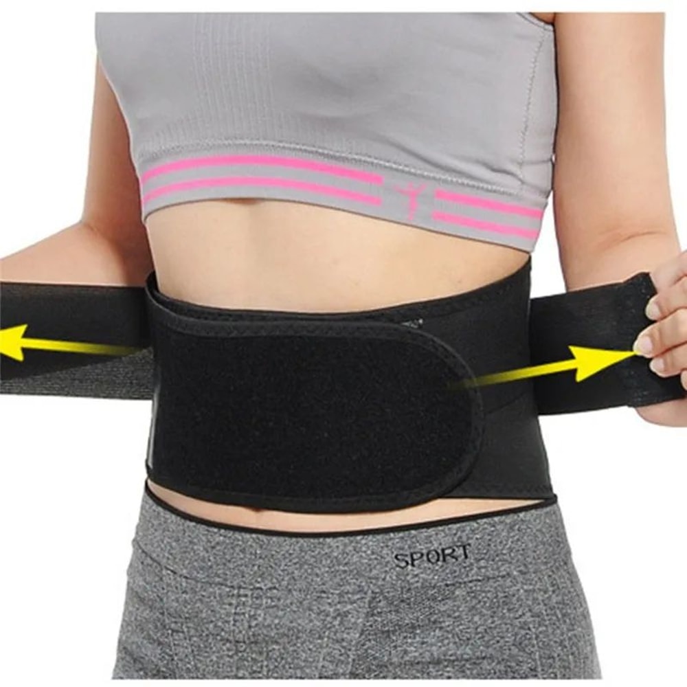 Adjustable SelfHeating Lumbar Support Belt With Massage Band For Back Pain Relief 1