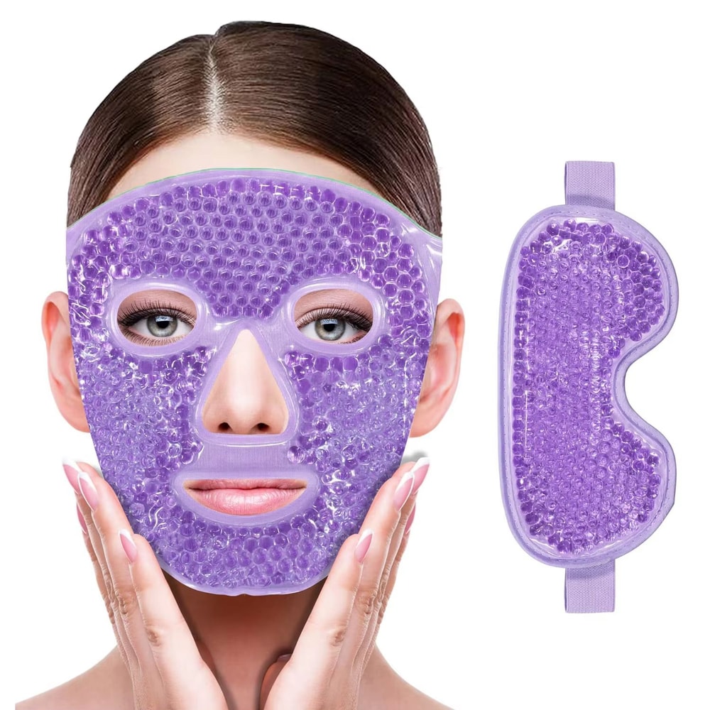 Gel Cooling Ice Face And Eye Mask Hot Cold Compress Pack For Facial Relief And Spa Care 10