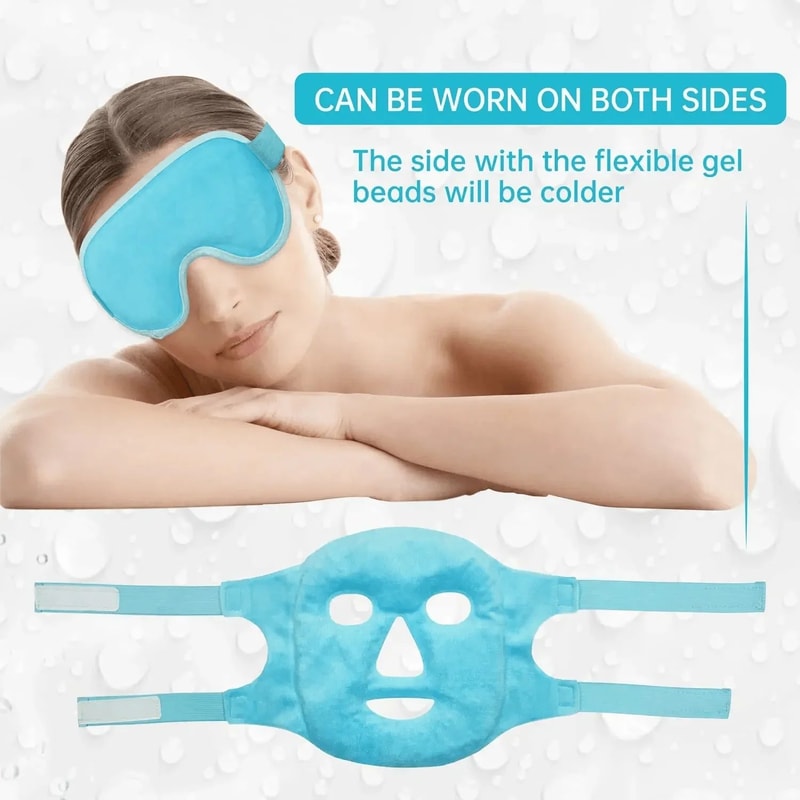 Gel Cooling Ice Face And Eye Mask Hot Cold Compress Pack For Facial Relief And Spa Care 1