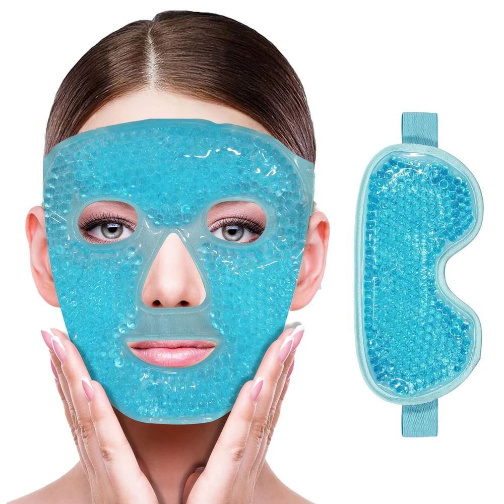 Gel Cooling Ice Face And Eye Mask Hot Cold Compress Pack For Facial Relief And Spa Care 17
