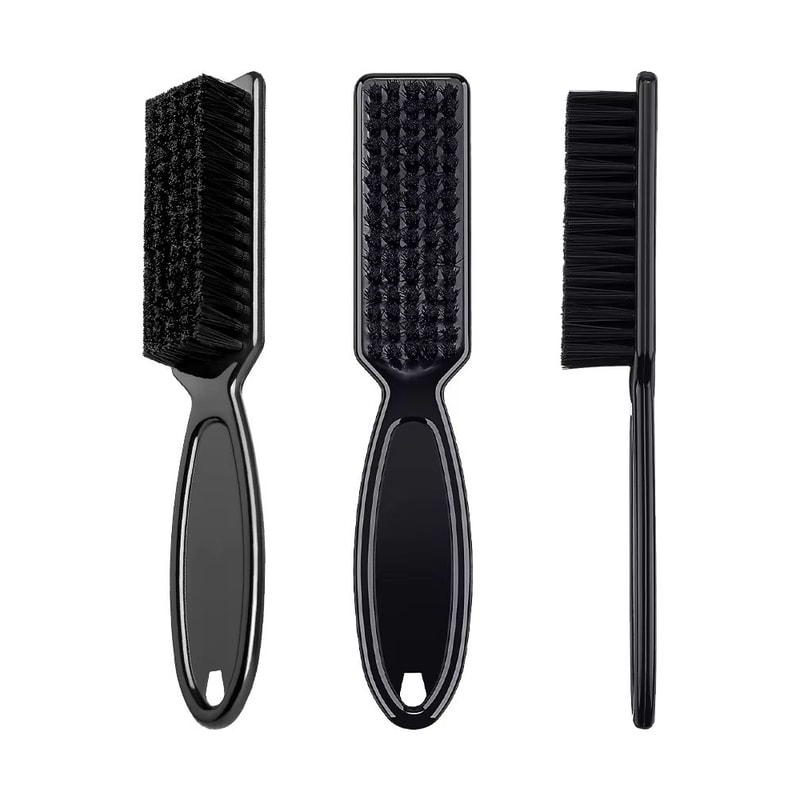 Barber Neck Duster Brush Set For Men With Round Hairdressing And Beard Brushes 0