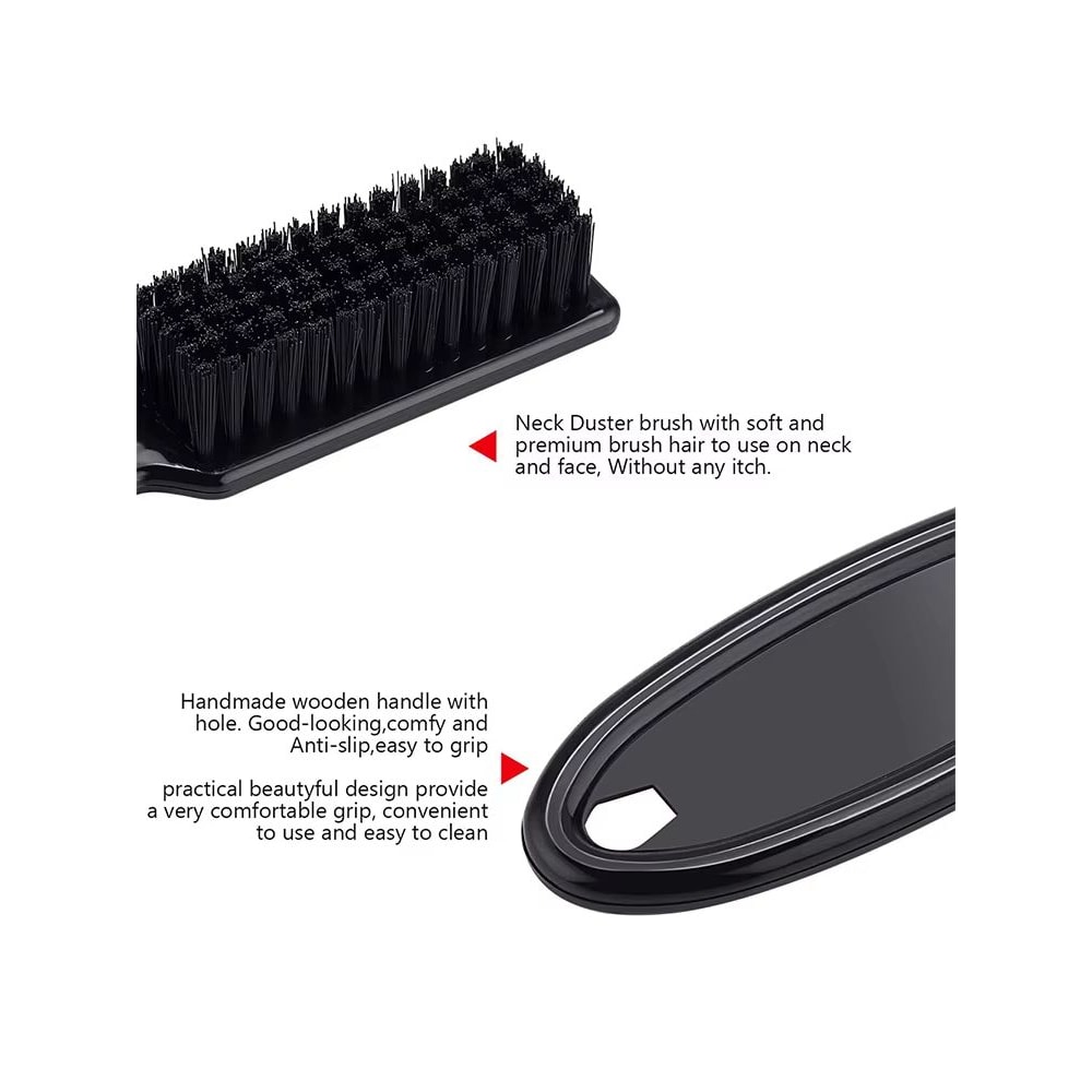 Barber Neck Duster Brush Set For Men With Round Hairdressing And Beard Brushes 5
