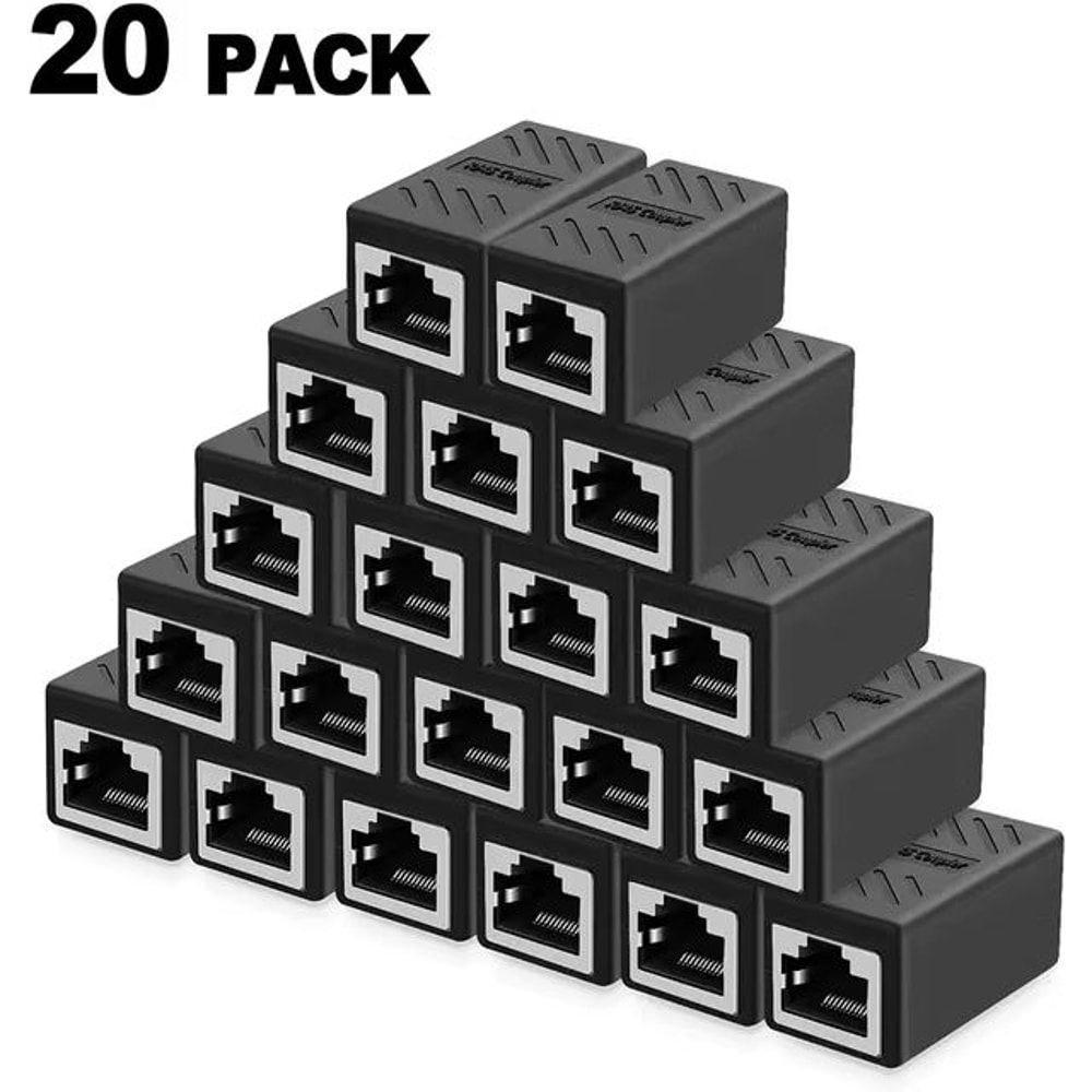 Ethernet RJ45 FemaletoFemale Coupler Connector For Cat5Cat8 Cable Extender 10