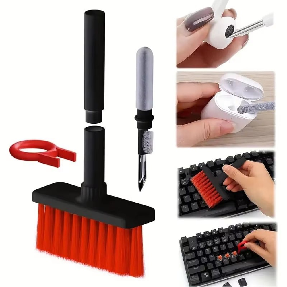 5in1 Keyboard And Earbuds Cleaning Brush Kit With Keycap Puller 0
