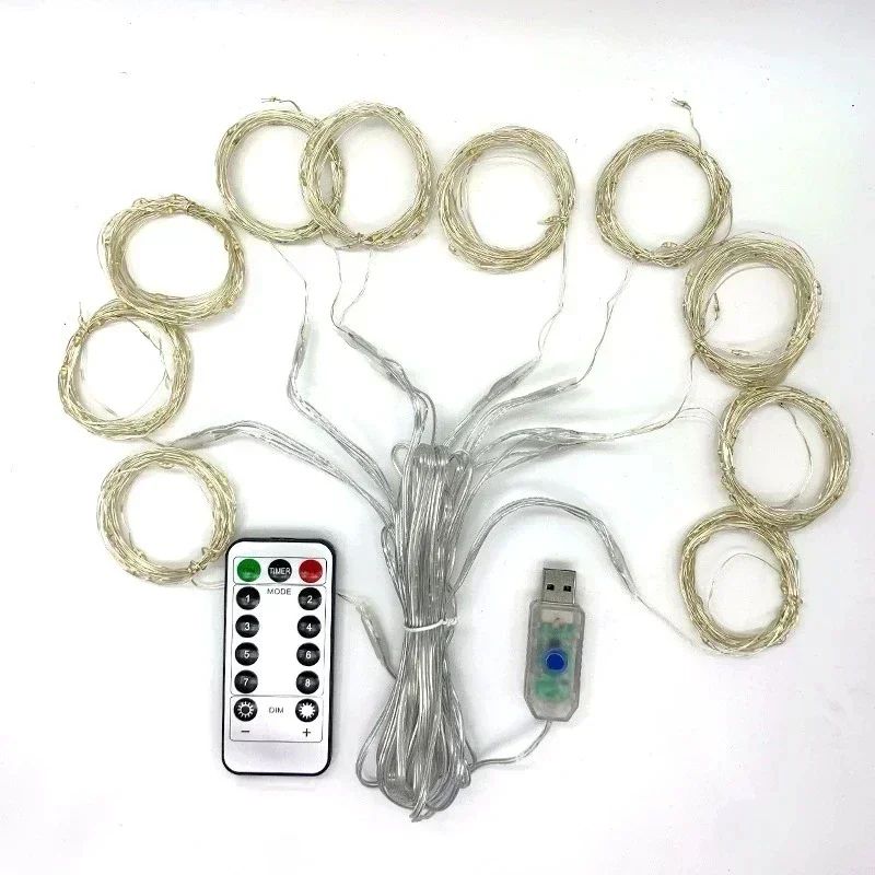 USB Powered LED Curtain Fairy Lights Garland 6x3 M Or 3x3 M With Remote For Holiday And Decor 5