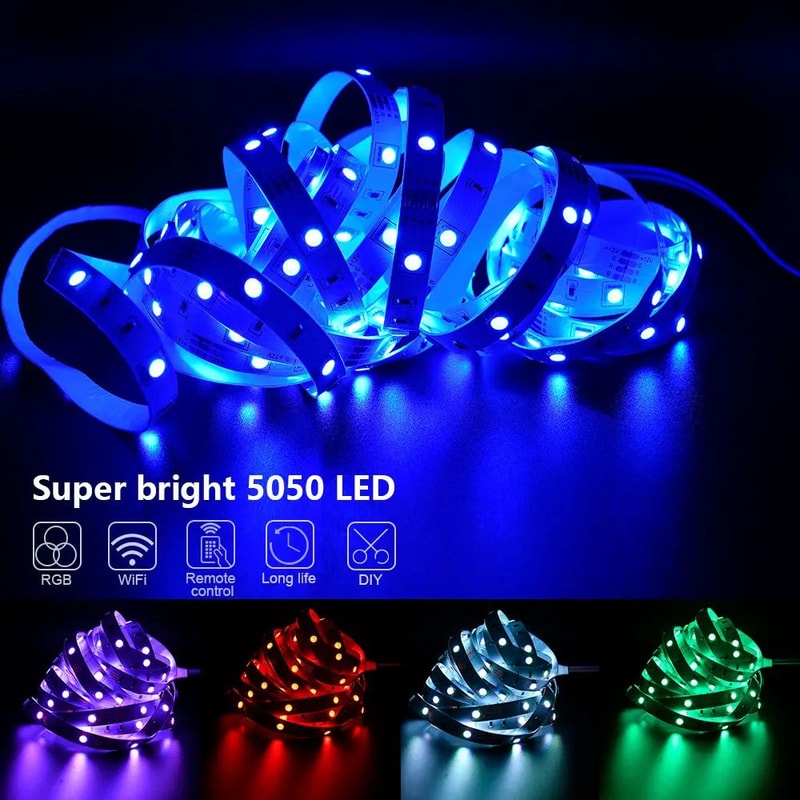 RGB LED Strip Lights 5 V USB 3535 Music Sync ColorChanging Light Strip 328 Ft9843 Ft 1