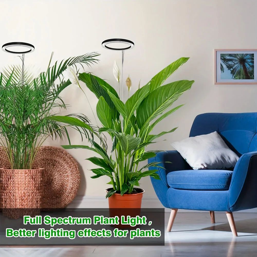 165cm 65in Adjustable Full Spectrum LED Ring Grow Light For Indoor Plants USB Powered Plant Light 3