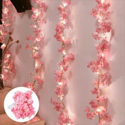 cherry blossom 6.56 ft flower string lights with 20 led garland for wedding and home decor