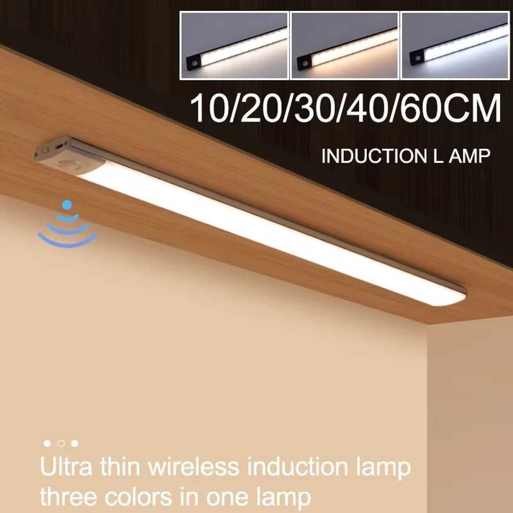 Wireless Rechargeable LED Motion Sensor Cabinet Light For Closet Kitchen And Stairs 4