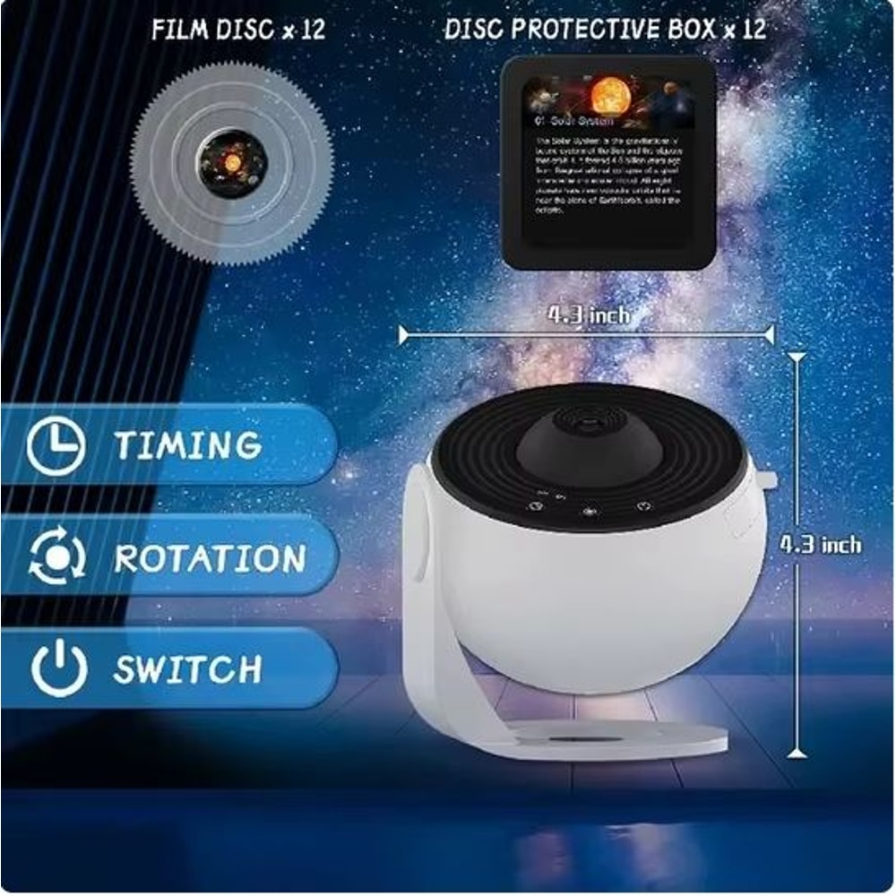 LED Galaxy Starry Sky Projector Night Lamp With 360 Rotation For Room Decor And Kids 6