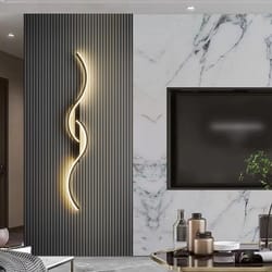 minimalist led wall lamp long strip indoor lighting fixture for bedroom and living room