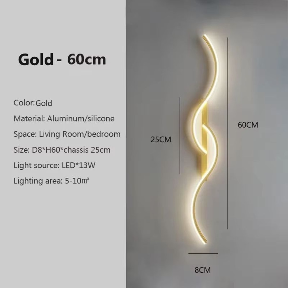 Minimalist LED Wall Lamp Long Strip Indoor Lighting Fixture For Bedroom And Living Room 10