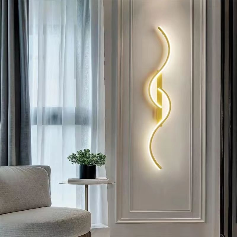 Minimalist LED Wall Lamp Long Strip Indoor Lighting Fixture For Bedroom And Living Room 1