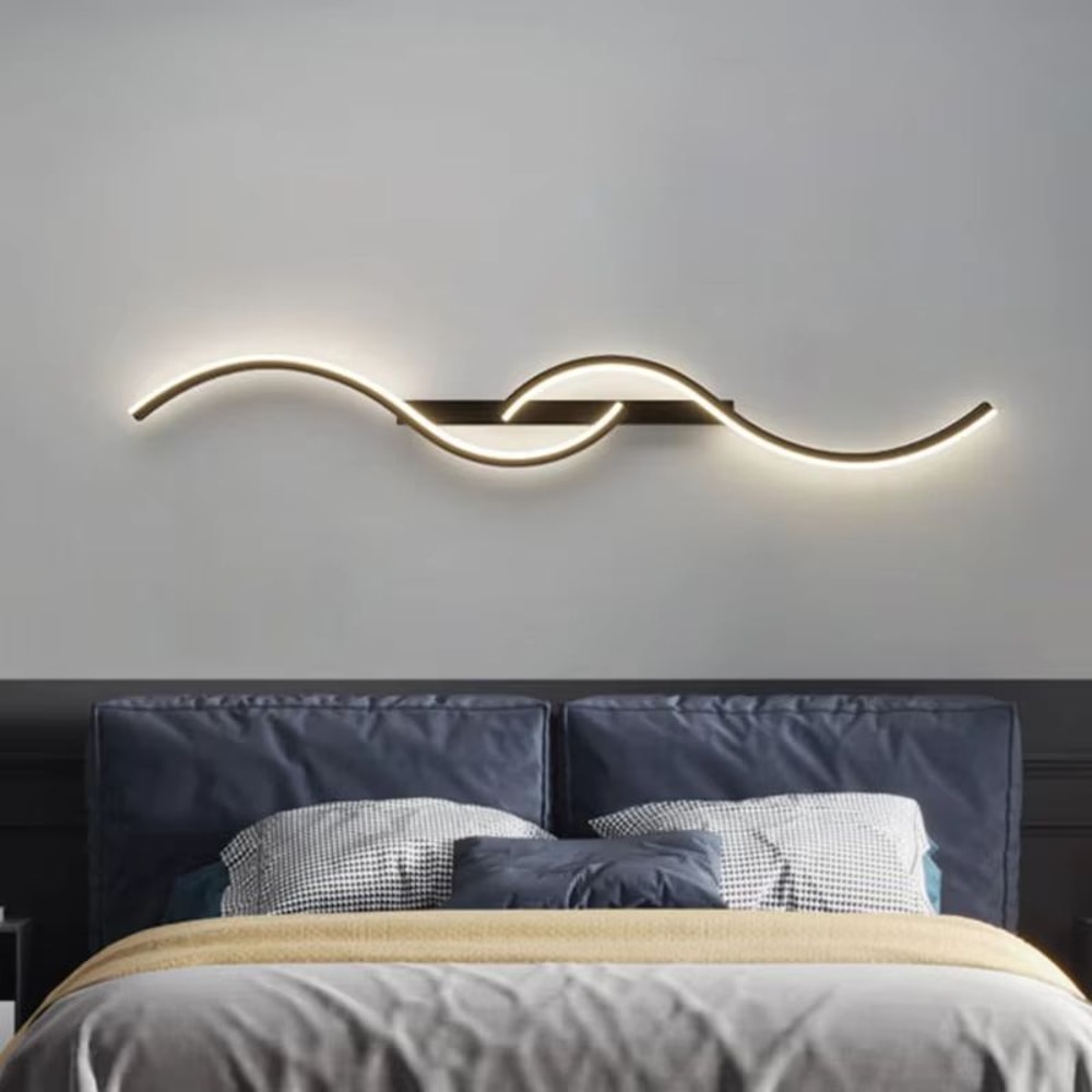 Minimalist LED Wall Lamp Long Strip Indoor Lighting Fixture For Bedroom And Living Room 2