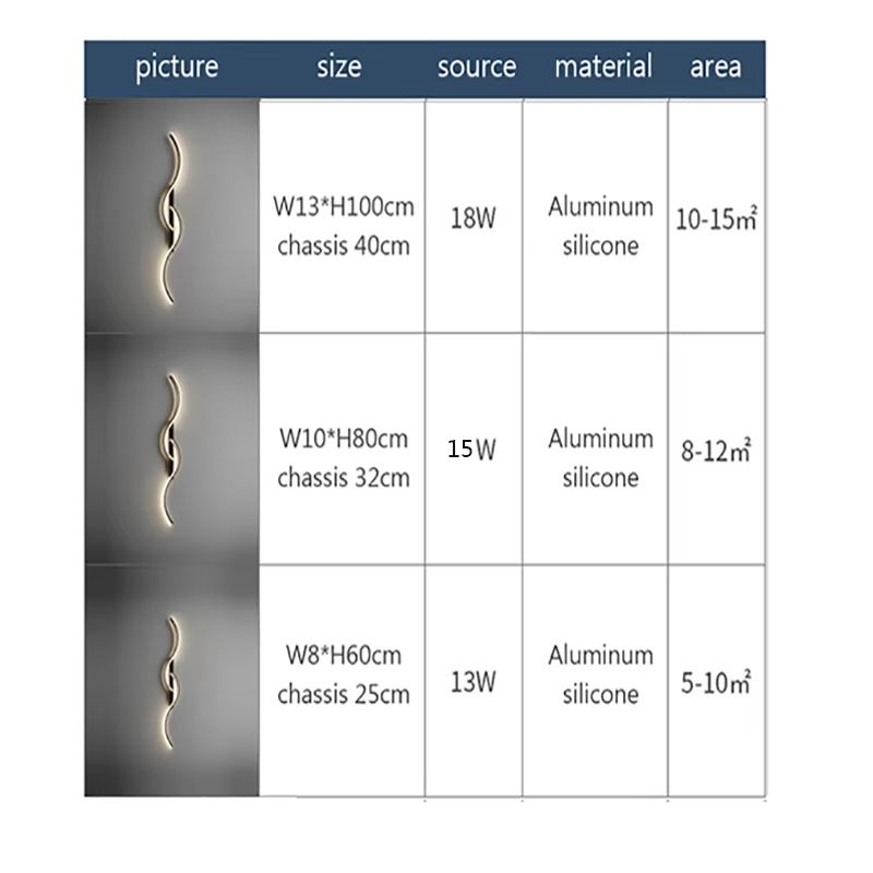 Minimalist LED Wall Lamp Long Strip Indoor Lighting Fixture For Bedroom And Living Room 3