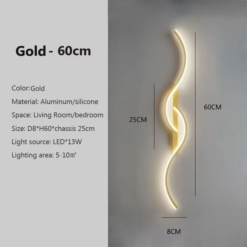 Minimalist LED Wall Lamp Long Strip Indoor Lighting Fixture For Bedroom And Living Room 6