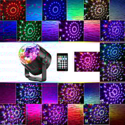 rgb sound-activated led disco ball light with remote control for parties and home decor