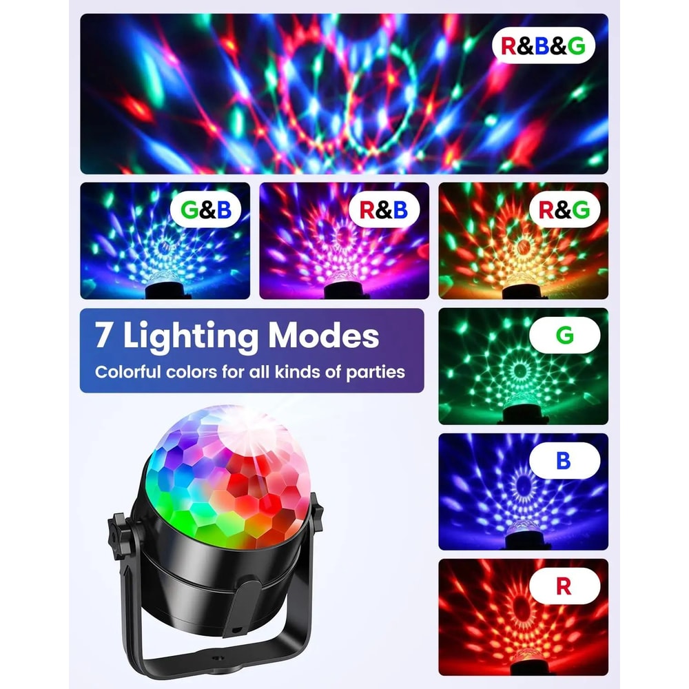 RGB SoundActivated LED Disco Ball Light With Remote Control For Parties And Home Decor 2