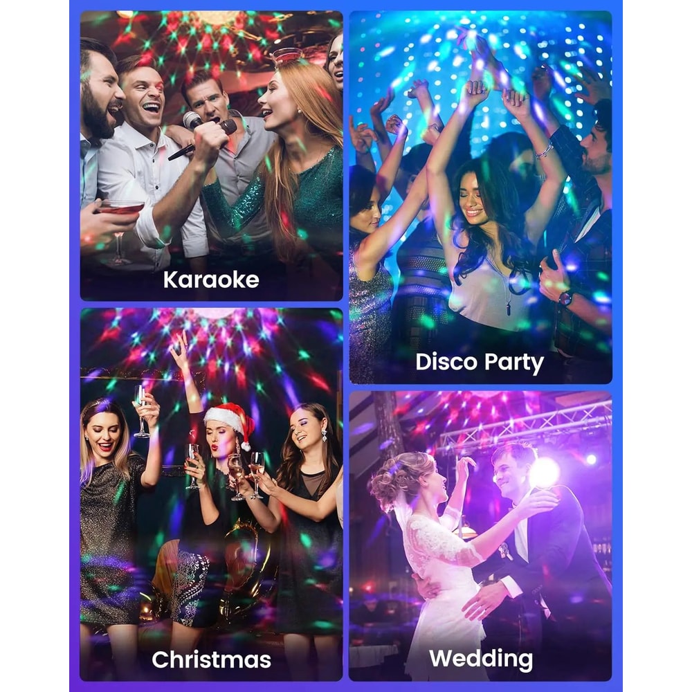 RGB SoundActivated LED Disco Ball Light With Remote Control For Parties And Home Decor 4