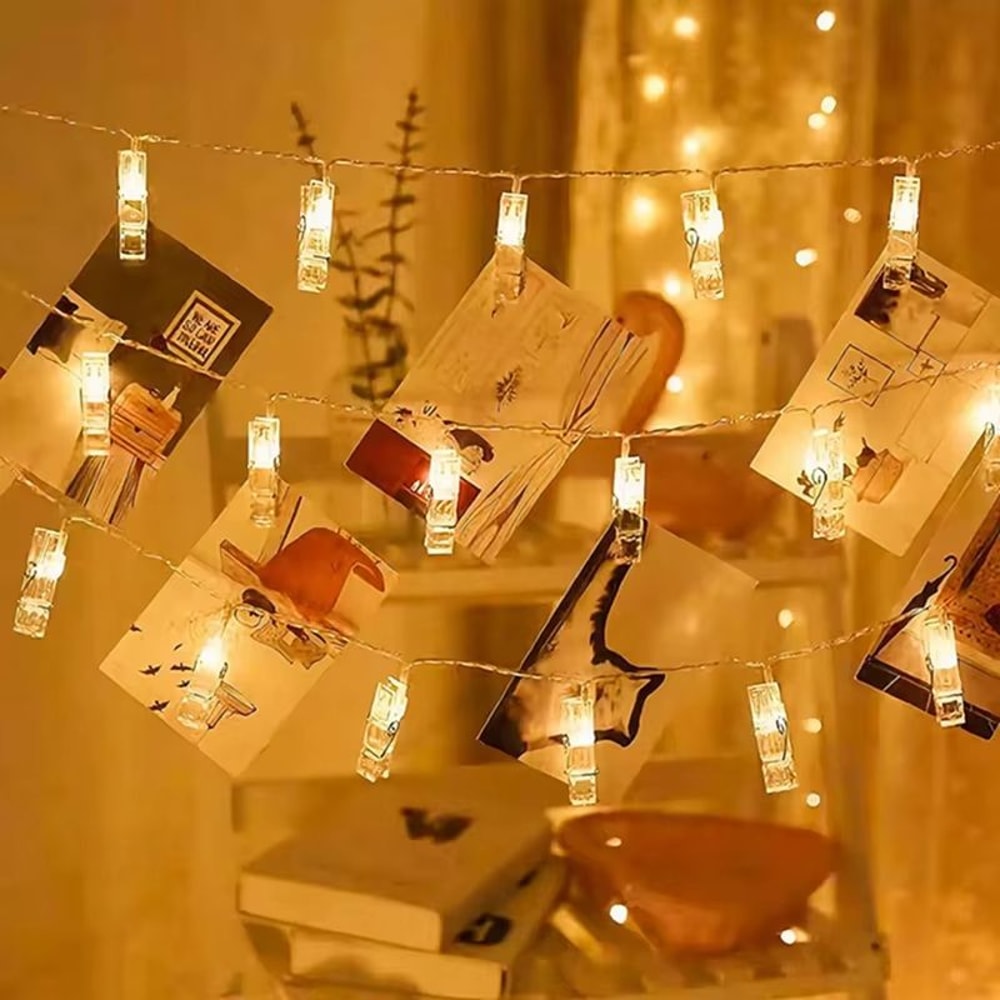 Photo Clip String Lights With 10203040 LED Fairy Lights For Pictures Cards And Party Decor 3