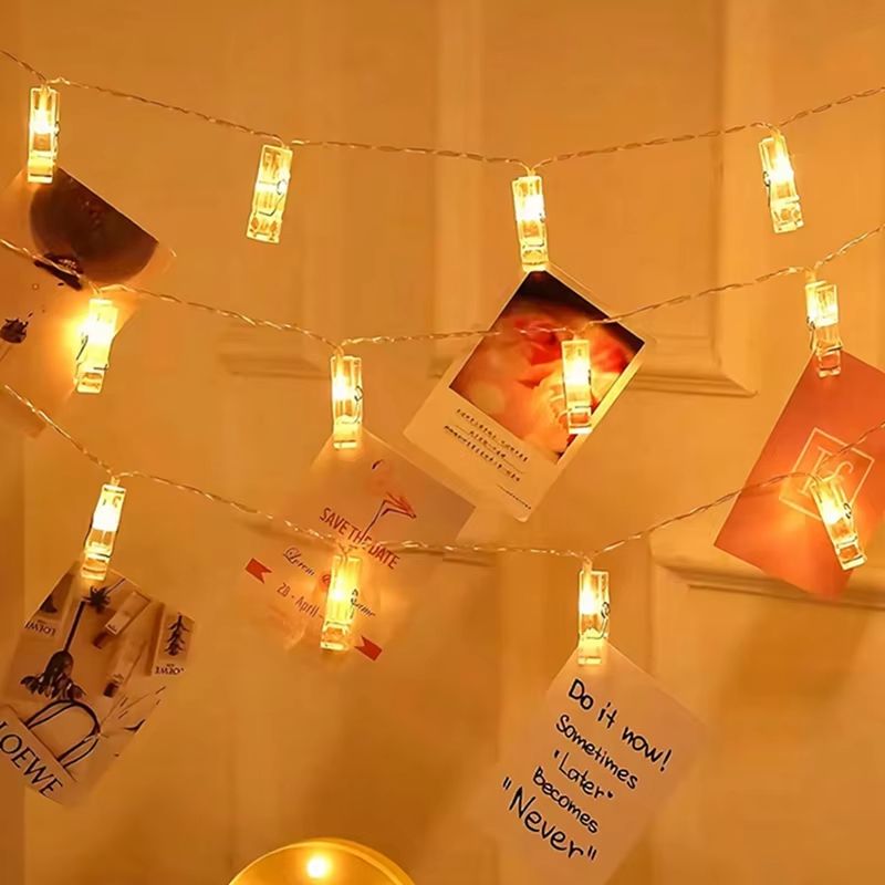 Photo Clip String Lights With 10203040 LED Fairy Lights For Pictures Cards And Party Decor 6