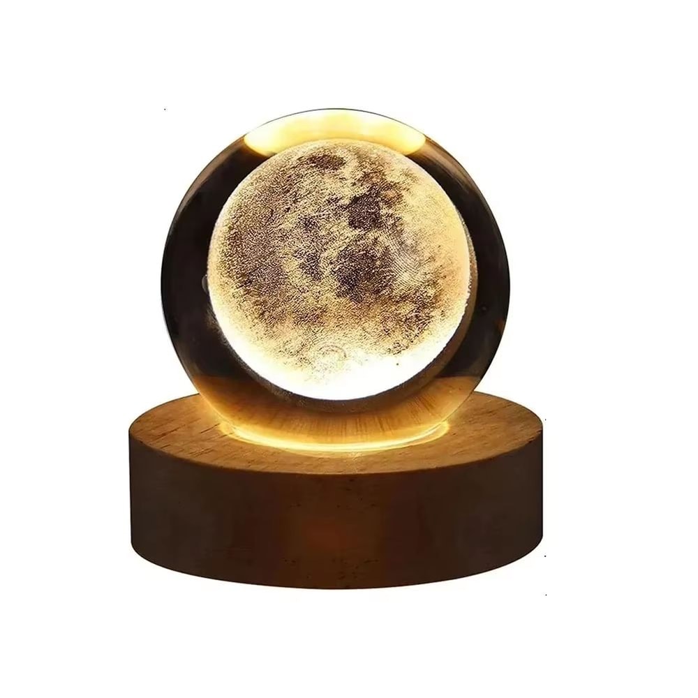3D Crystal Ball Galaxy Lamp USB Night Light With Planet Projection For Cozy Room Decor 9