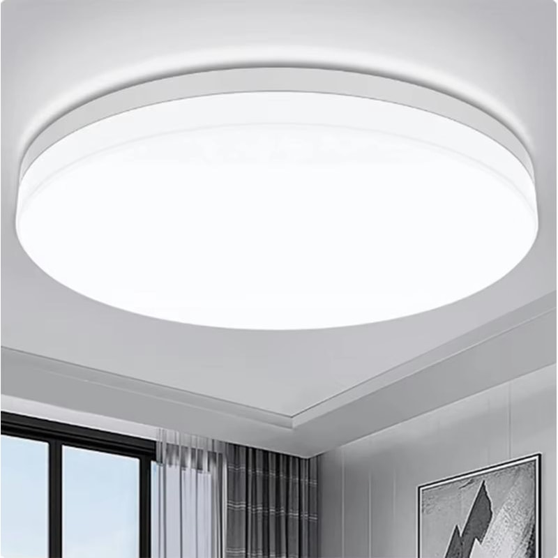 UltraThin Round LED Ceiling Light 6500 K Daylight Waterproof Flush Mount Fixture 0