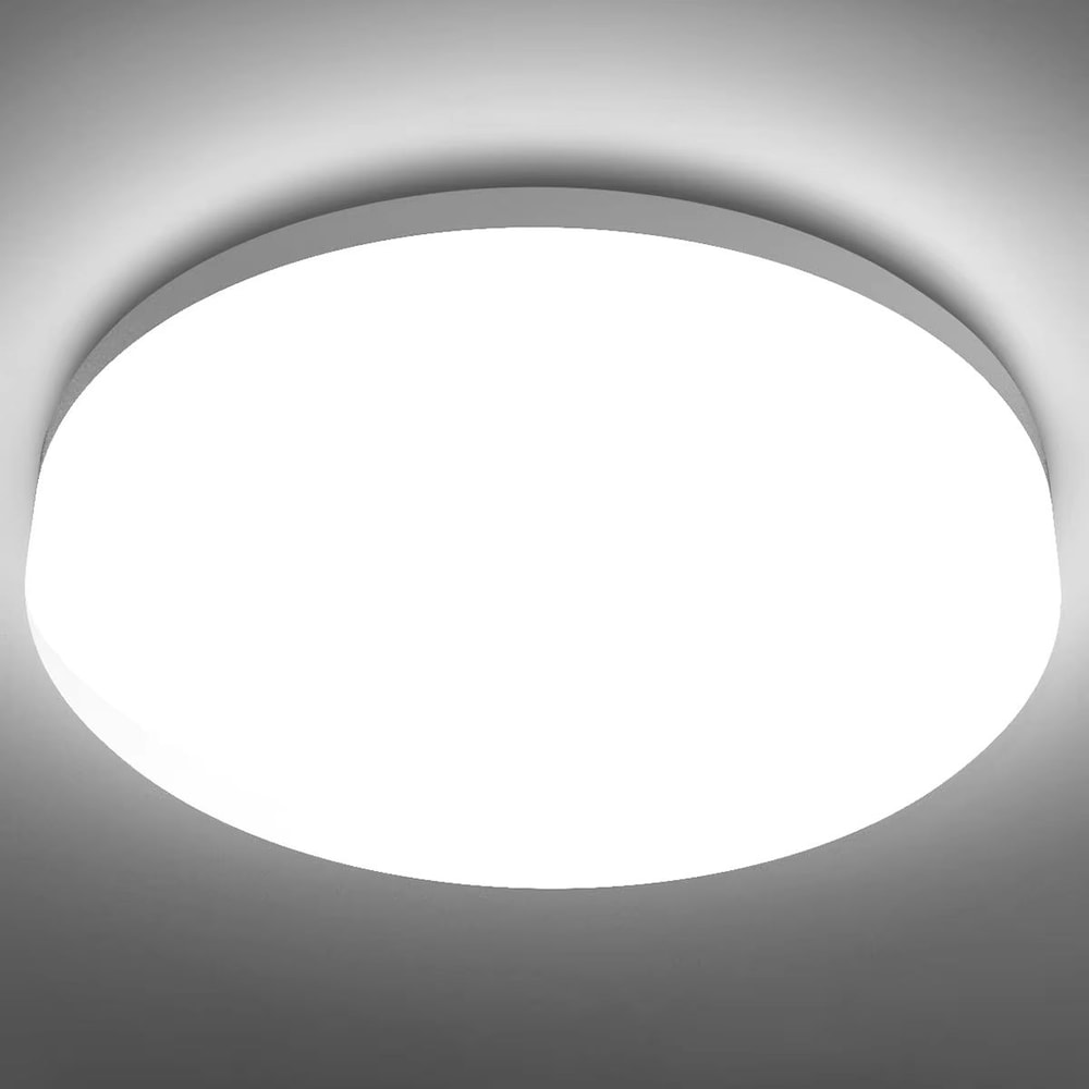 UltraThin Round LED Ceiling Light 6500 K Daylight Waterproof Flush Mount Fixture 6
