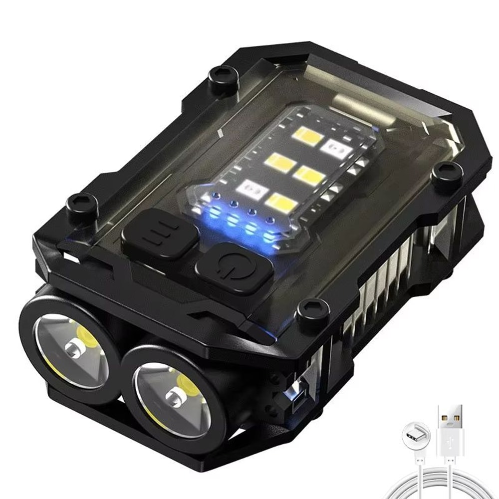 USB Rechargeable Multifunctional COB LED Keychain Flashlight With Magnetic Base 5