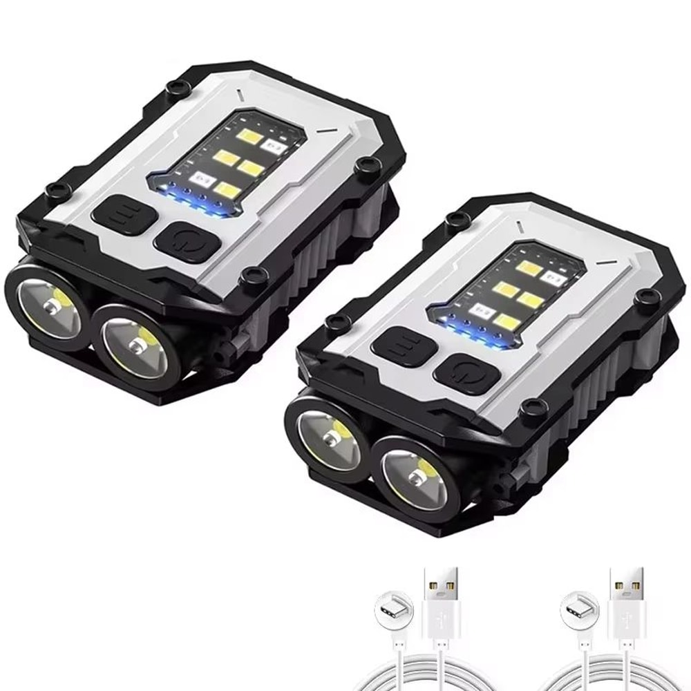 USB Rechargeable Multifunctional COB LED Keychain Flashlight With Magnetic Base 7