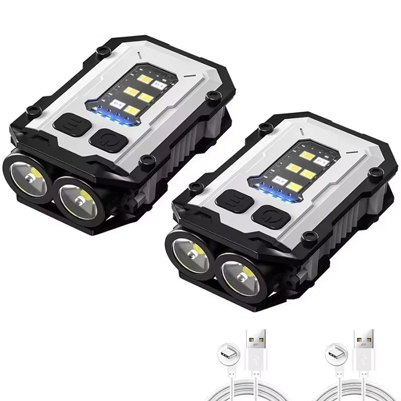 USB Rechargeable Multifunctional COB LED Keychain Flashlight With Magnetic Base 7