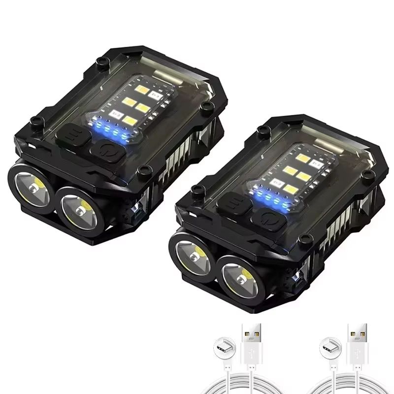 USB Rechargeable Multifunctional COB LED Keychain Flashlight With Magnetic Base 8