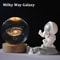 3D Crystal Earth Globe On Wooden Base Solar System Galaxy Desktop Decoration And Gift 4
