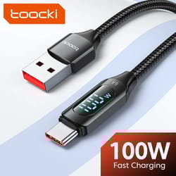toocki 100w usb-c fast charging and data cable for android devices 1m/2m