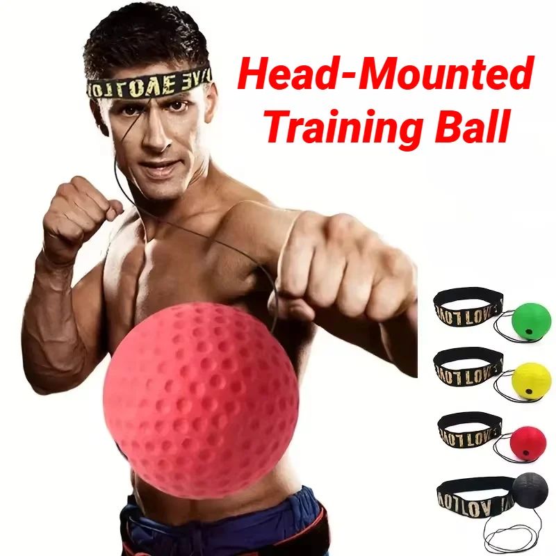 MMA Boxing Speed Ball With HeadMounted Stand For HandEye Reaction Training 0