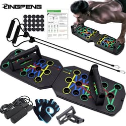 portable multifunctional foldable push-up board set for full body fitness