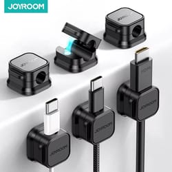 joyroom magnetic cable clips adjustable cord holder for desk and cable management