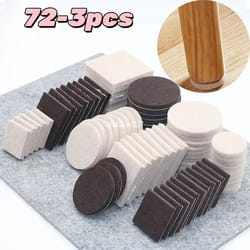 4 pcs/3 pack self-adhesive furniture leg felt pads anti-slip floor protectors