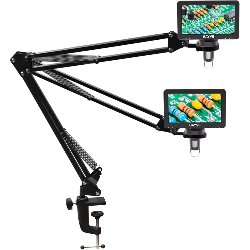 Adjustable Flexible Microscope Arm Stand Metal Bracket Mount 6