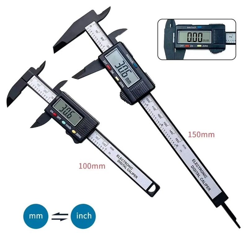 Carbon Fiber Digital Caliper Electronic Measuring Tool 0