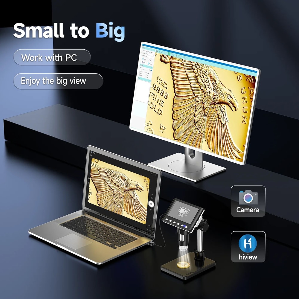 Hayve 43 1600X USB Digital Microscope 1080p With LED Stand 4