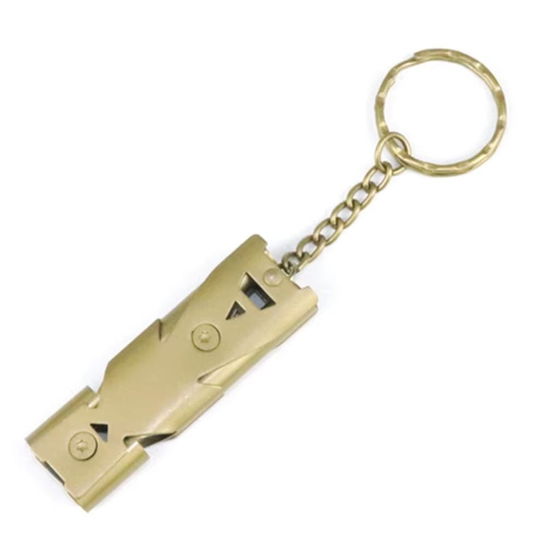 Double Pipe HighDecibel Survival Whistle Keychain Outdoor Tool 7