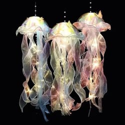 gradient jellyfish led pendant light decoration for festival and home