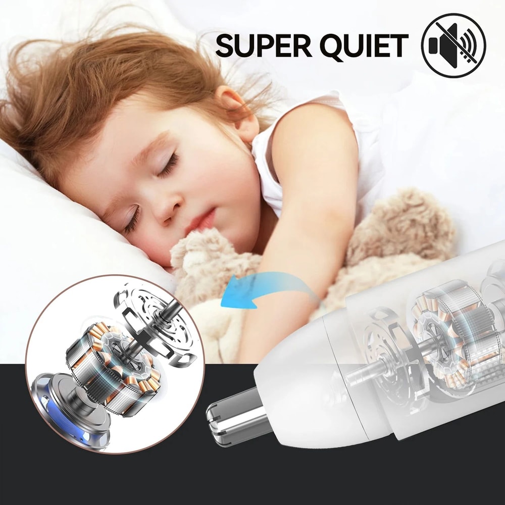 Battery Powered Mens Nose Hair Trimmer With 360 Dual Rotary Blades 1