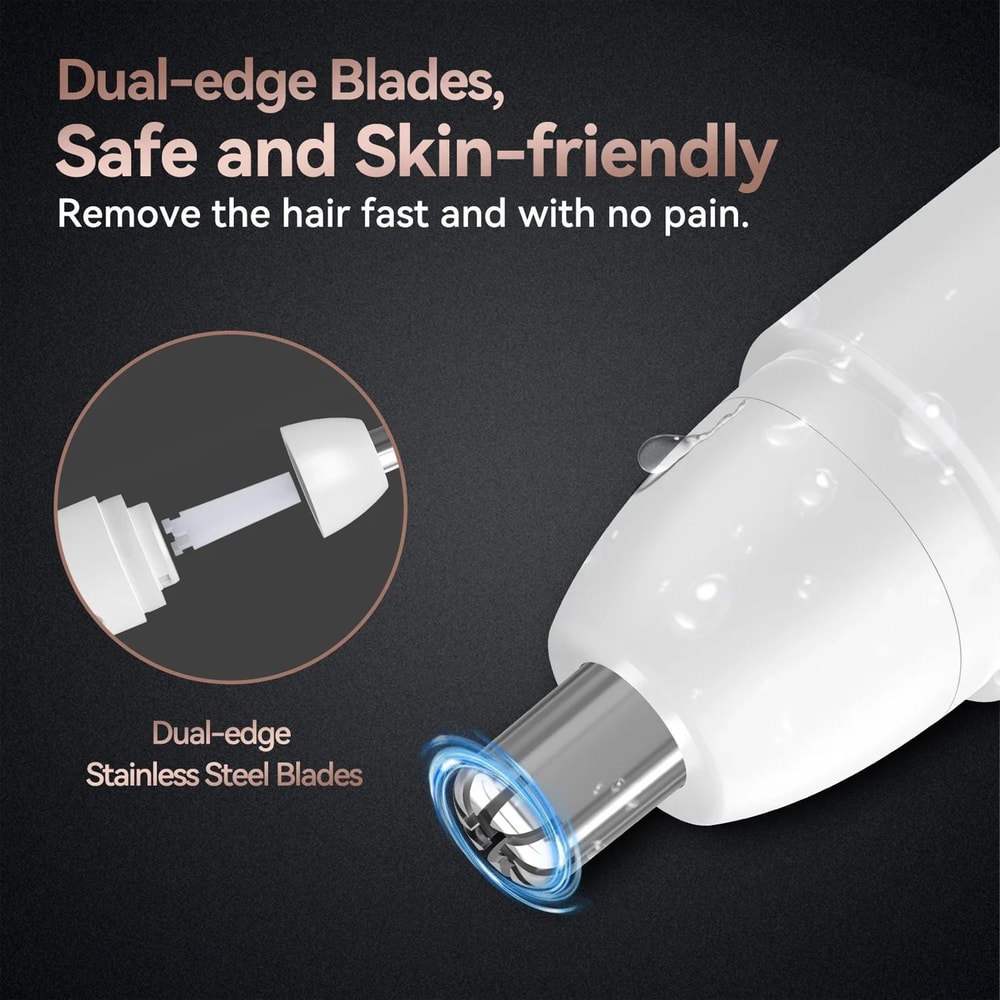 Battery Powered Mens Nose Hair Trimmer With 360 Dual Rotary Blades 4