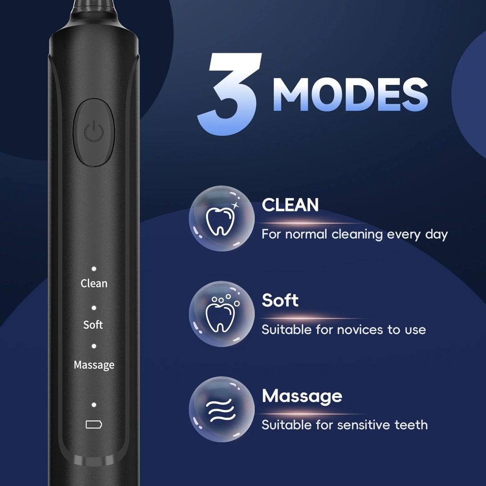 Rechargeable Sonic Electric Toothbrush For Adults T37 With 4 Brush Heads 1