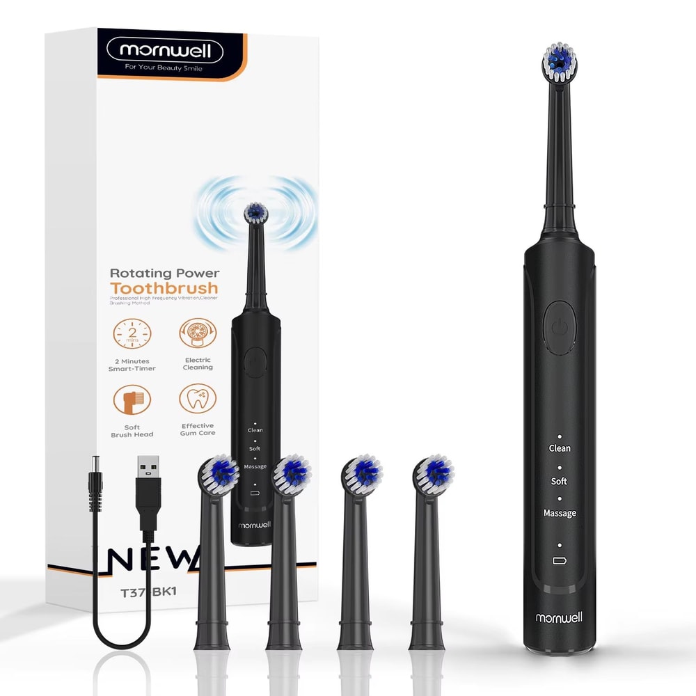 Rechargeable Sonic Electric Toothbrush For Adults T37 With 4 Brush Heads 6