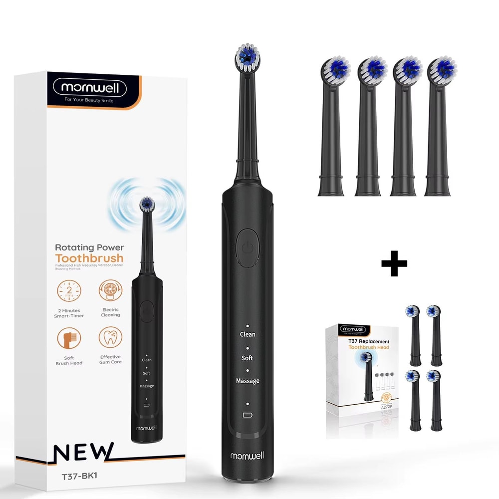 Rechargeable Sonic Electric Toothbrush For Adults T37 With 4 Brush Heads 7