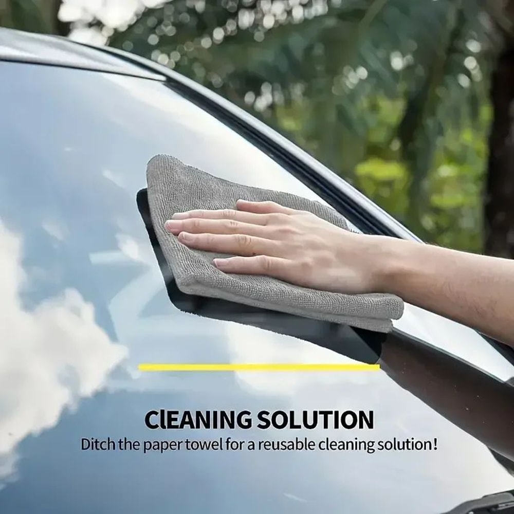 Thick Reusable Microfiber Cleaning Cloths LintFree Absorbent Towels For Car Window And Home 3